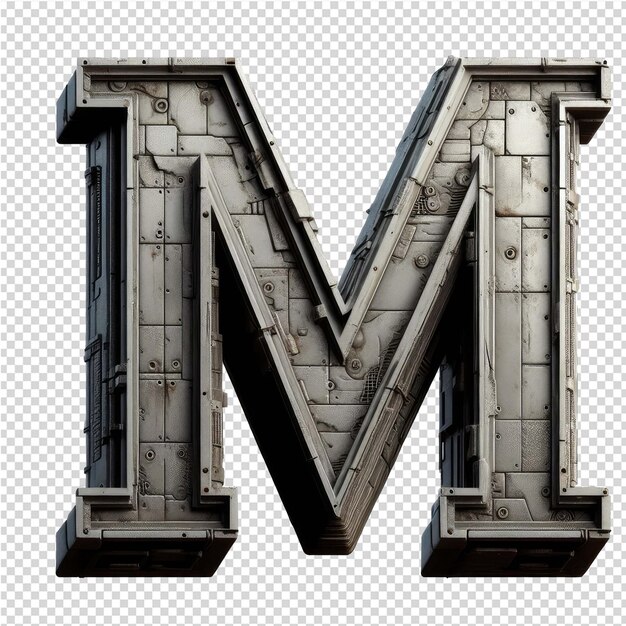 PSD isolated 3d letter on a clear png canva