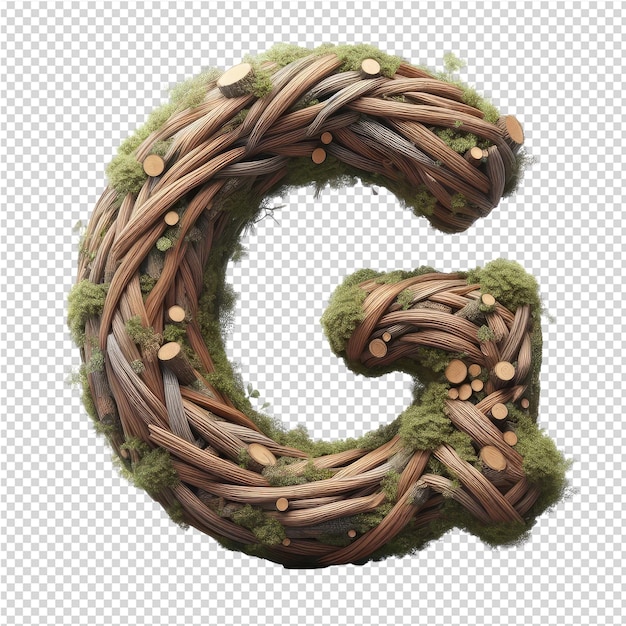 Isolated 3D Letter on a Clear PNG Canva