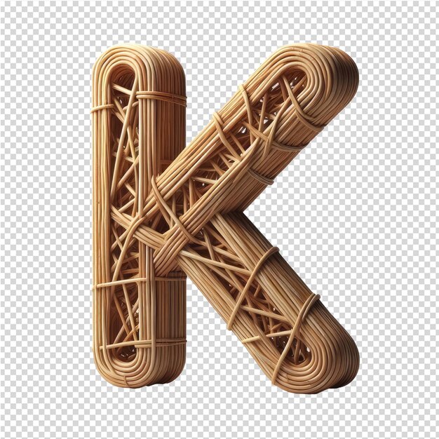 Isolated 3d letter on a clear png canva