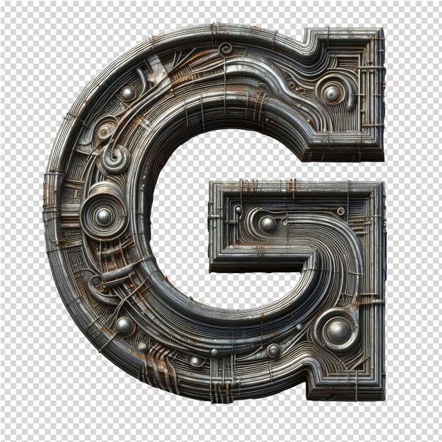 Lettera 3d isolata su una tela png trasparente