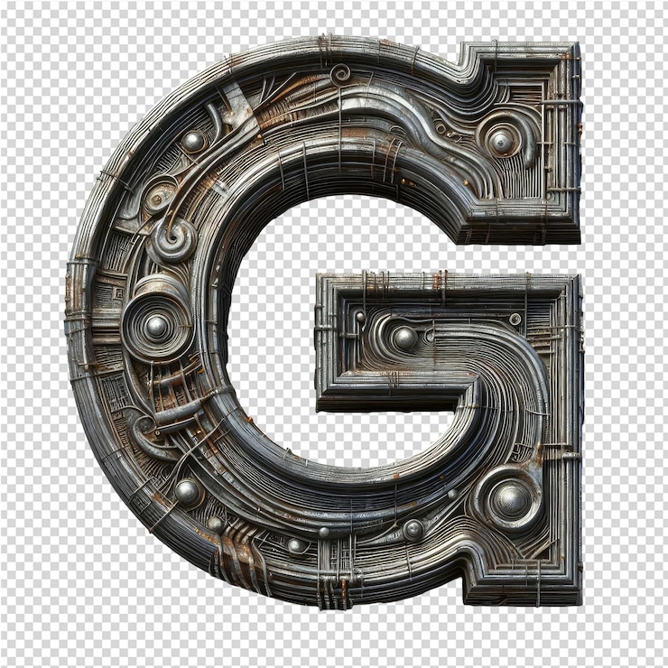 PSD isolated 3d letter on a clear png canva