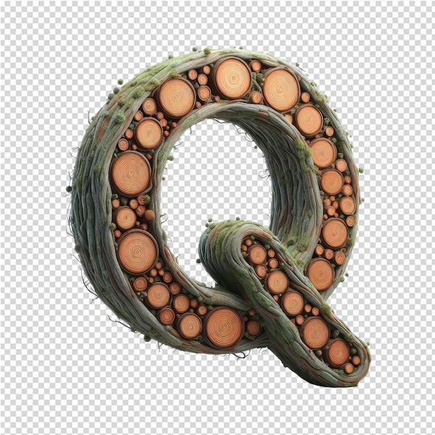 Lettera 3d isolata su una tela png trasparente