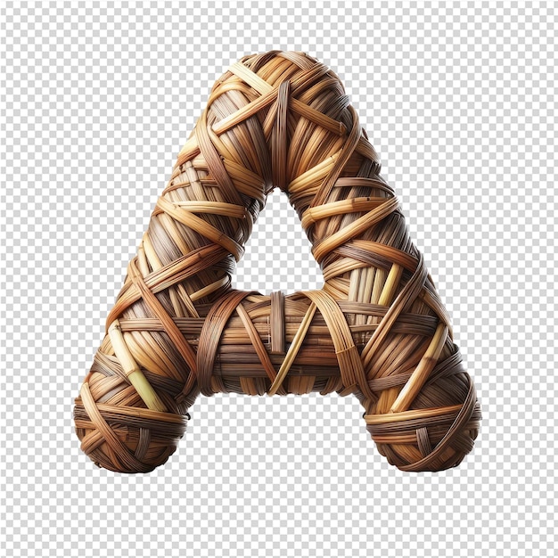 Isolated 3D Letter on a Clear PNG Canva