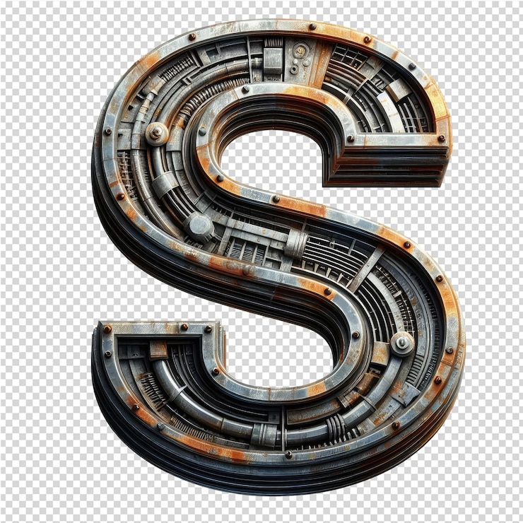 PSD isolated 3d letter on a clear png canva