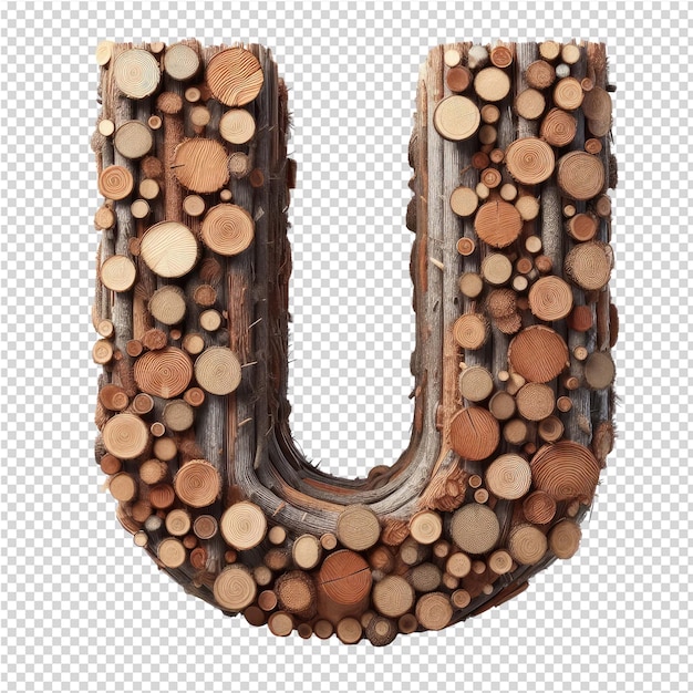 PSD isolated 3d letter on a clear png canva