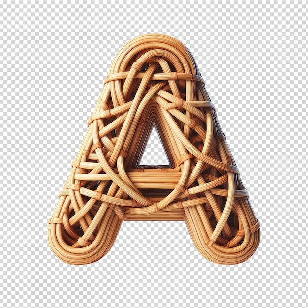 Isolated 3D Letter on a Clear PNG Canva