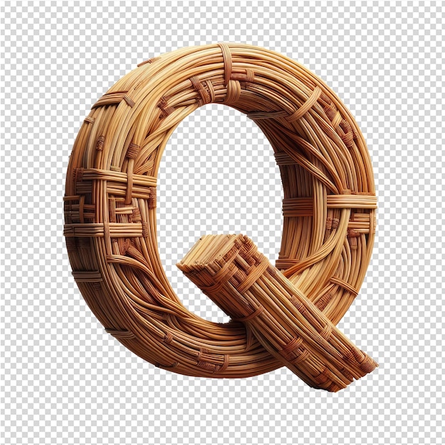 PSD isolated 3d letter on a clear png canva