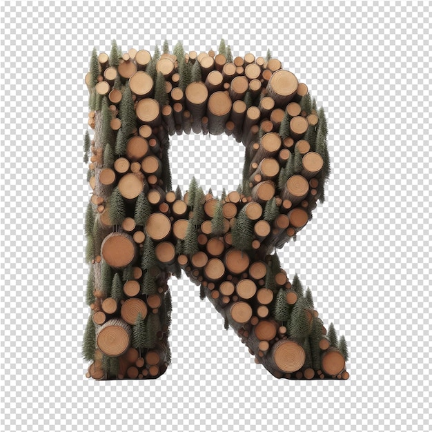 PSD lettera 3d isolata su una tela png trasparente