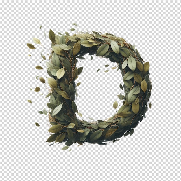 Isolated 3D Letter on a Clear PNG Canva