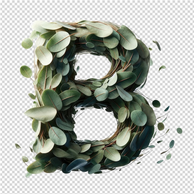 Isolated 3D Letter on a Clear PNG Canva