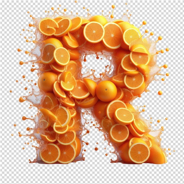 PSD isolated 3d letter on a clear png canva