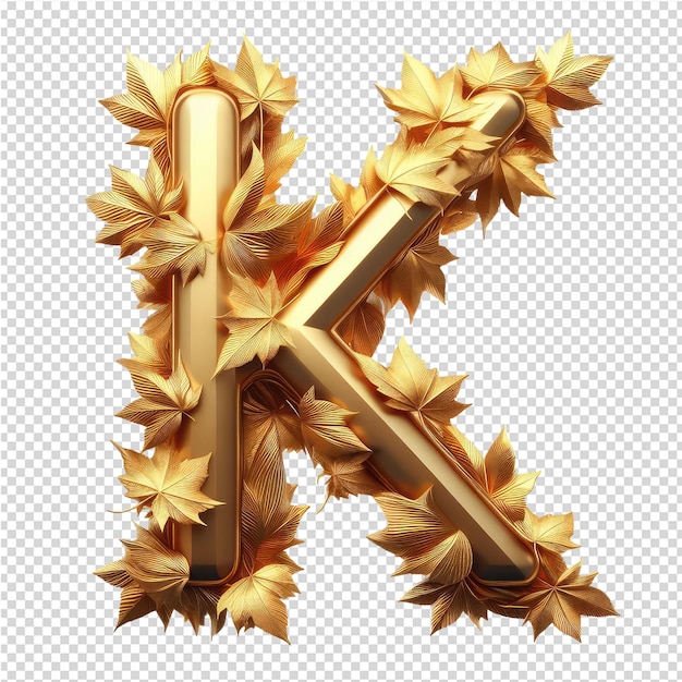 Isolated 3D Letter on a Clear PNG Canva