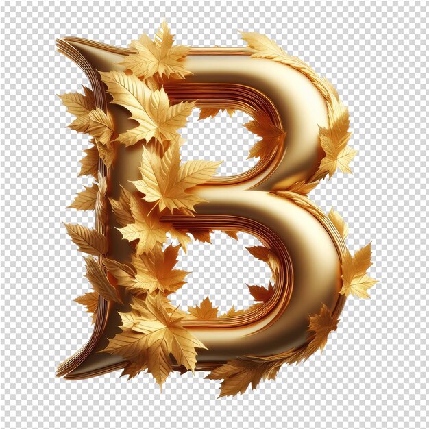 PSD isolated 3d letter on a clear png canva