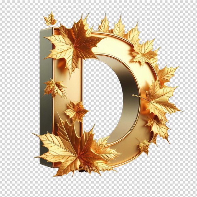 PSD isolated 3d letter on a clear png canva