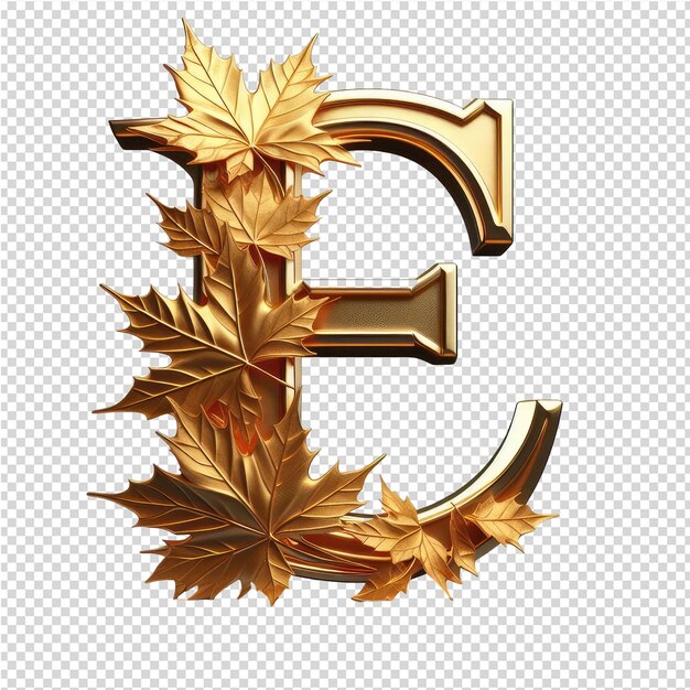 PSD isolated 3d letter on a clear png canva