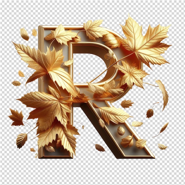 PSD isolated 3d letter on a clear png canva