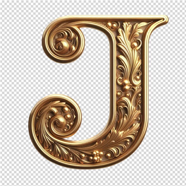 Isolated 3d letter on a clear png canva