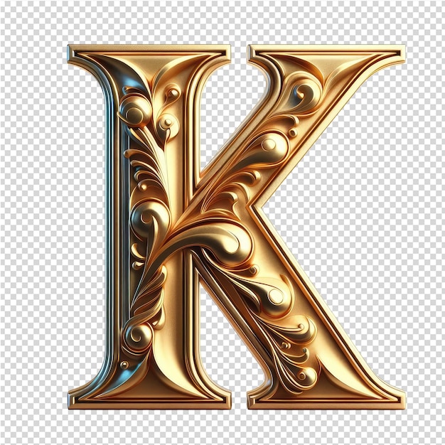 PSD isolated 3d letter on a clear png canva