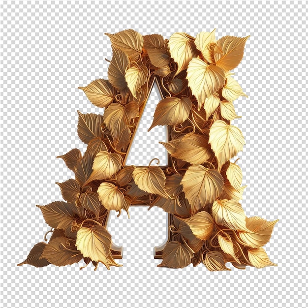 Lettera 3d isolata su una tela png trasparente