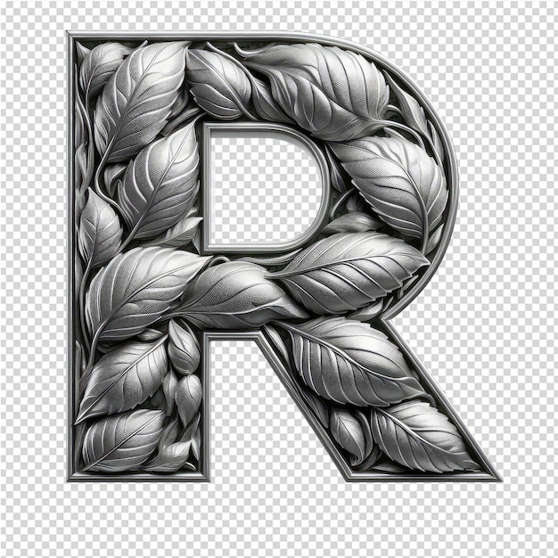 Isolated 3d letter on a clear png canva