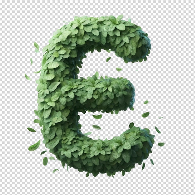 Isolated 3d letter on a clear png canva