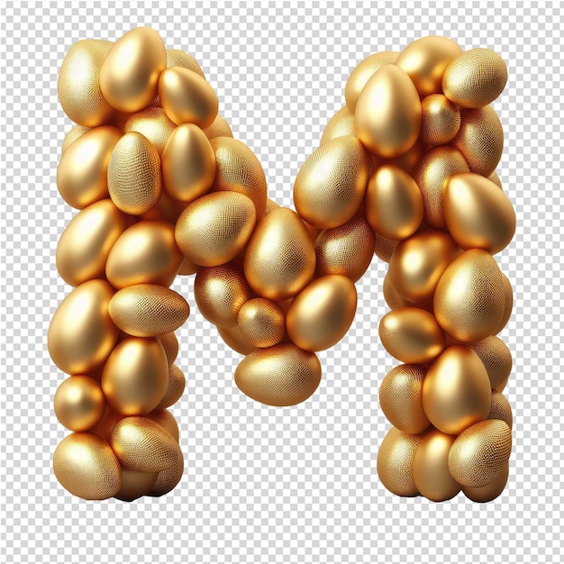 Isolated 3d letter on a clear png canva