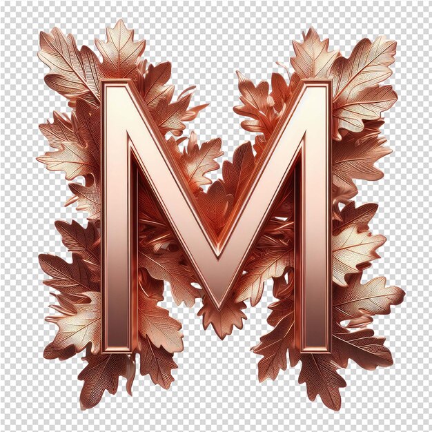 Isolated 3d letter on a clear png canva