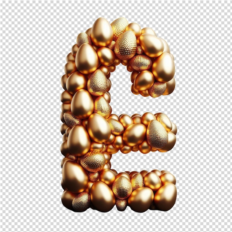 PSD isolated 3d letter on a clear png canva