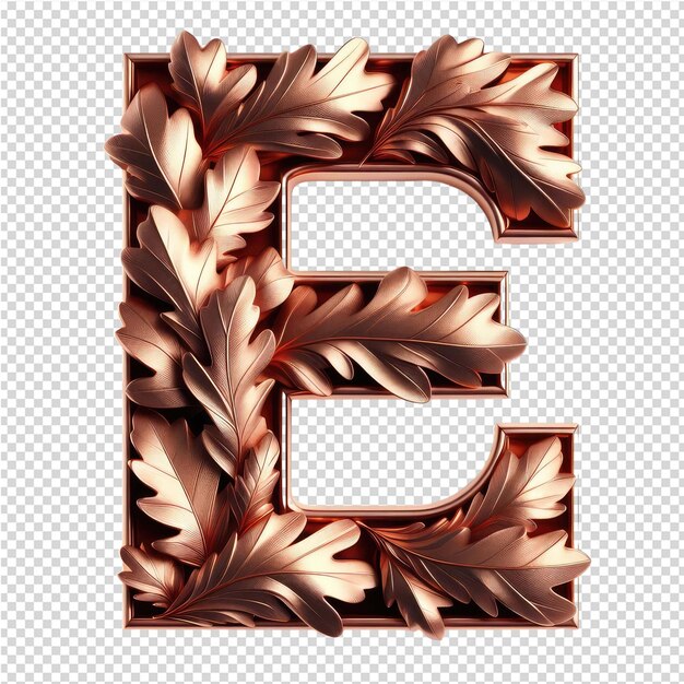 PSD isolated 3d letter on a clear png canva