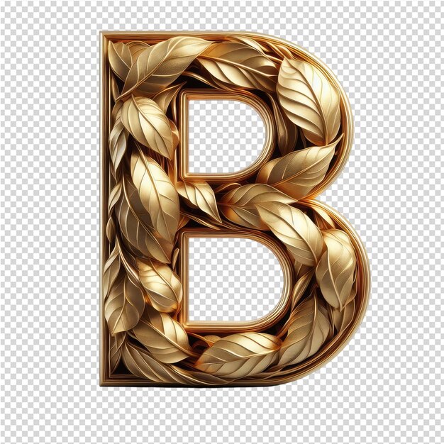 PSD isolated 3d letter on a clear png canva