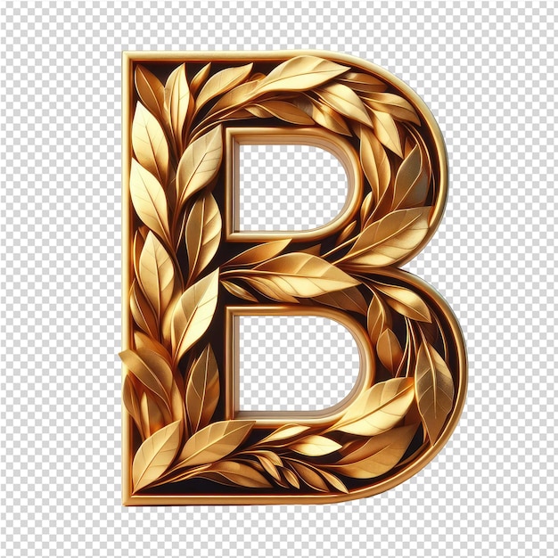 PSD isolated 3d letter on a clear png canva