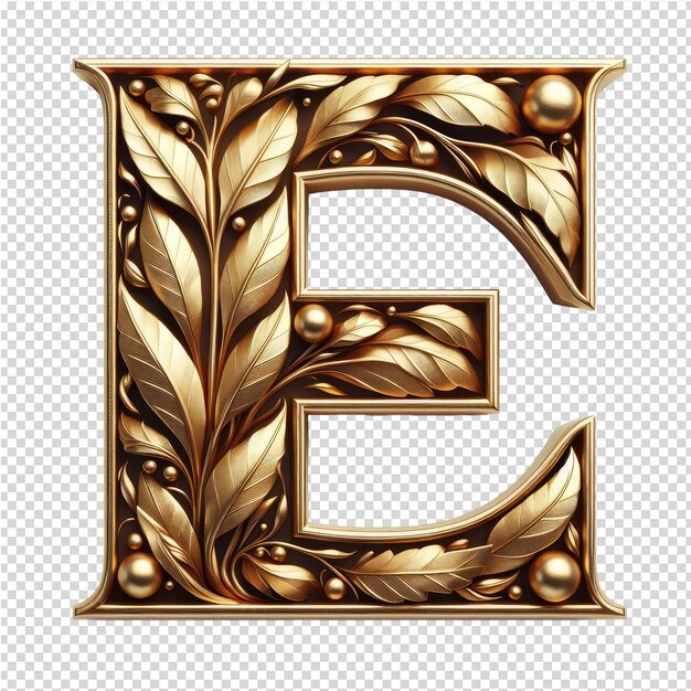 PSD isolated 3d letter on a clear png canva