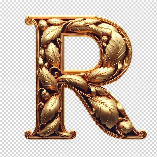 PSD isolated 3d letter on a clear png canva