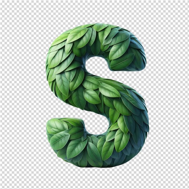 PSD isolated 3d letter on a clear png canva