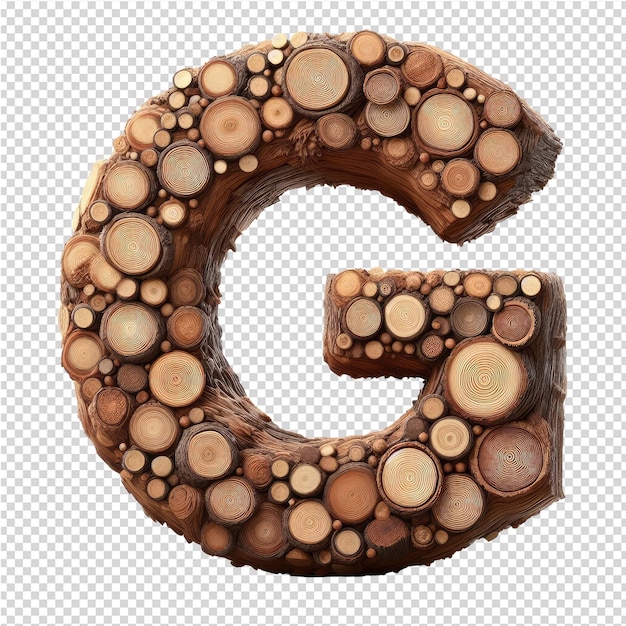 Lettera 3d isolata su una tela png trasparente