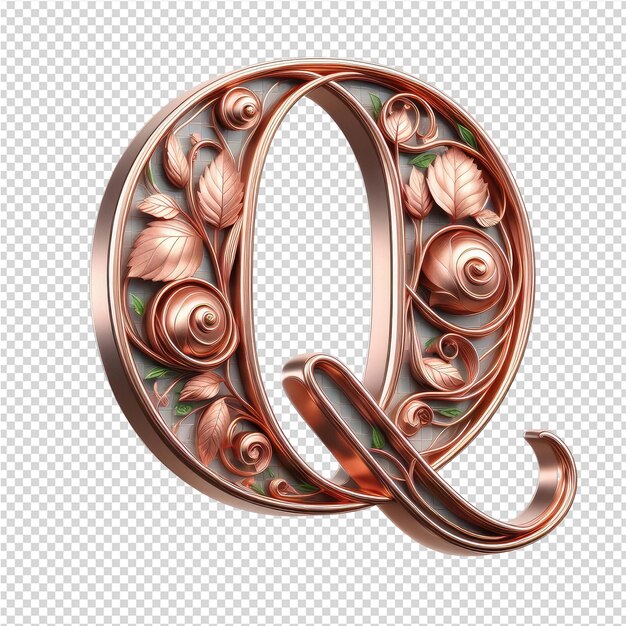 PSD isolated 3d letter on a clear png canva