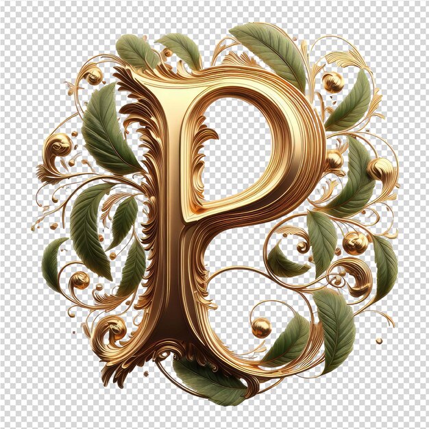 PSD lettera 3d isolata su una tela png trasparente