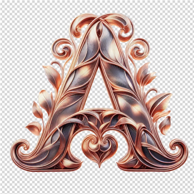 Lettera 3d isolata su una tela png trasparente