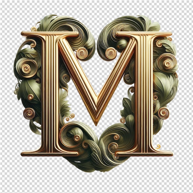 Lettera 3d isolata su una tela png trasparente