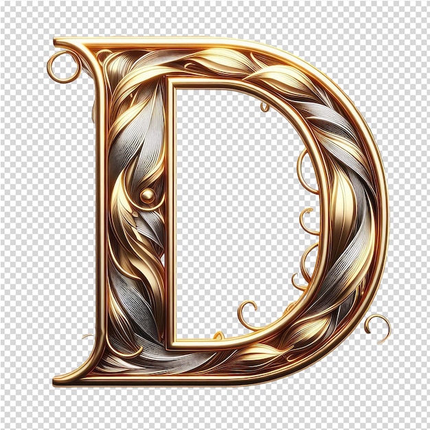 PSD lettera 3d isolata su una tela png trasparente