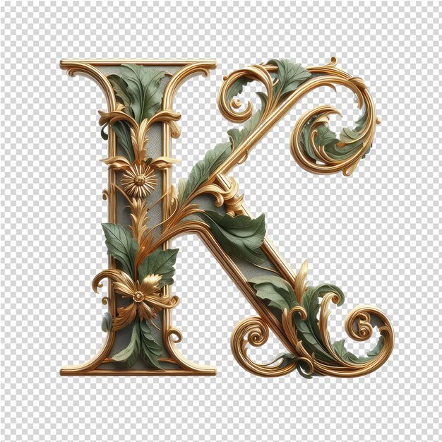 PSD isolated 3d letter on a clear png canva