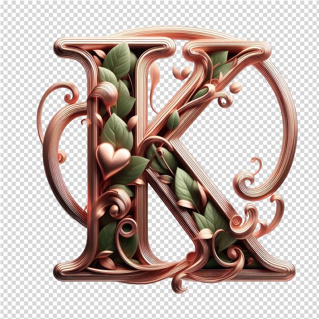 PSD isolated 3d letter on a clear png canva