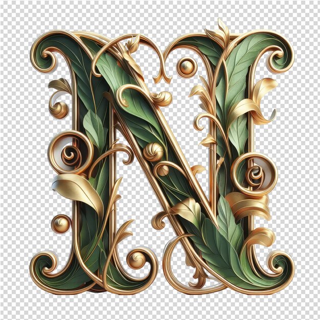 Isolated 3d letter on a clear png canva