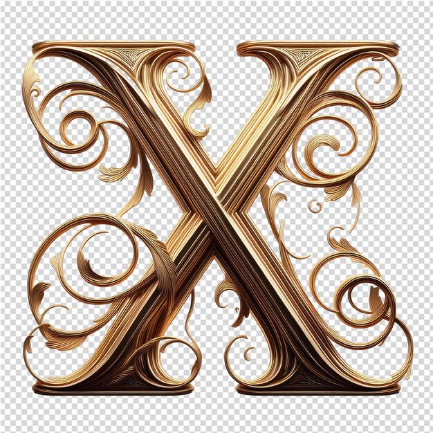 PSD isolated 3d letter on a clear png canva