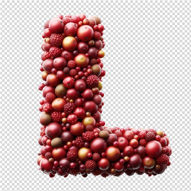 Lettera 3d isolata su una tela png trasparente