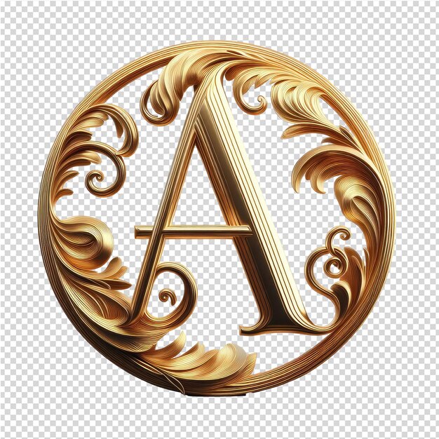 PSD isolated 3d letter on a clear png canva