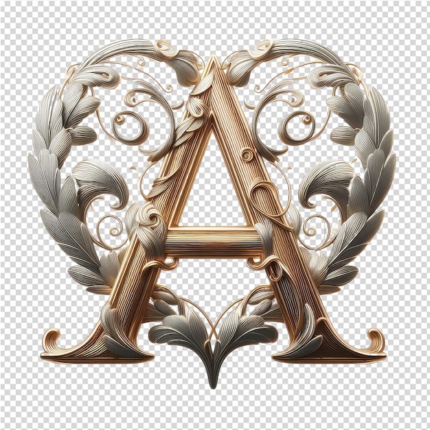 Lettera 3d isolata su una tela png trasparente