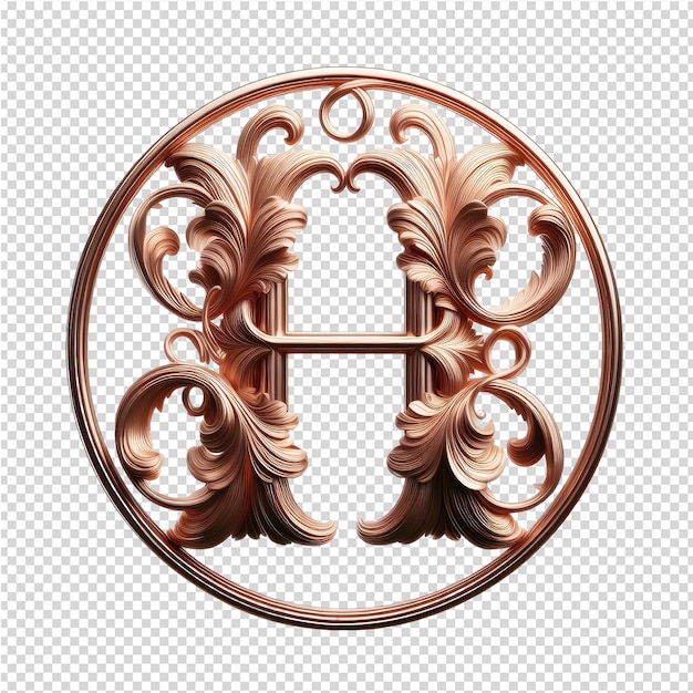 Isolated 3d letter on a clear png canva