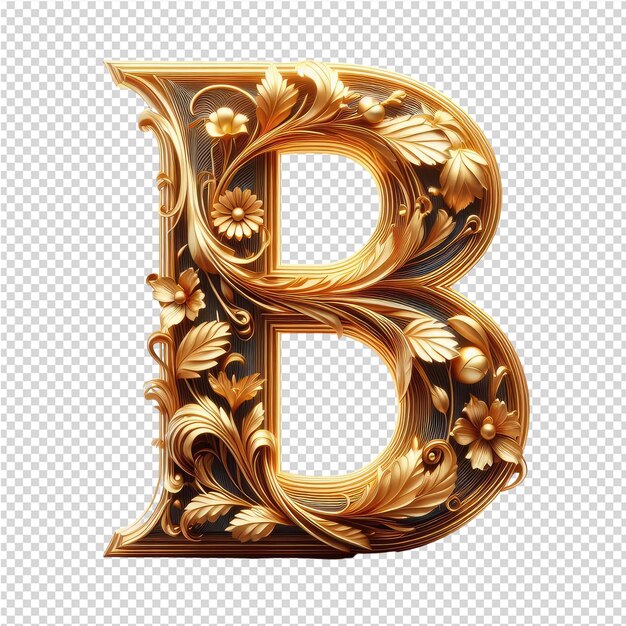 PSD isolated 3d letter on a clear png canva