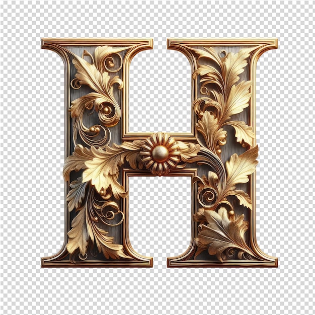 PSD isolated 3d letter on a clear png canva